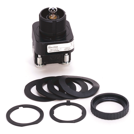 30.5mm Type 4/4X/13 Pilot Light, Xfmr, No Test Option, Incand., No Lens, 240V AC 50/60 Hz