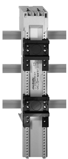 141A MCS Mounting System Adapter Modules, MCS Standard Busbar Module with Terminals, 54mm x 260mm, 63 Amp, 2 Standard Top Hat Rail