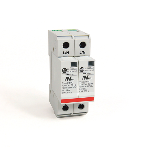 4983 Surge and Filter Protection, Din Rail Mount, UL 1449, 120V, 40kA, 2 Pole Configuration