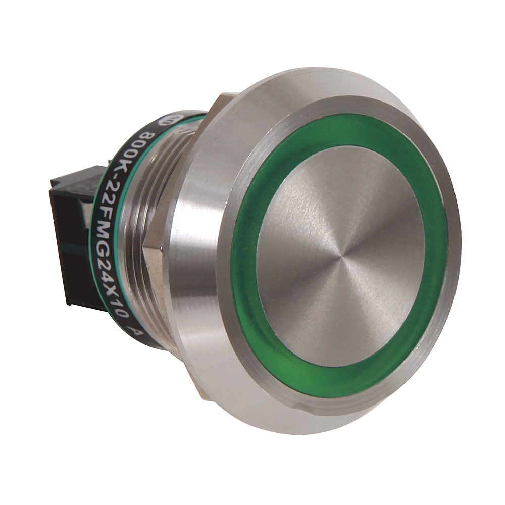800K-22FMG24X10E100G - 800K IP69K Stainless Steel Piezo Push Buttons