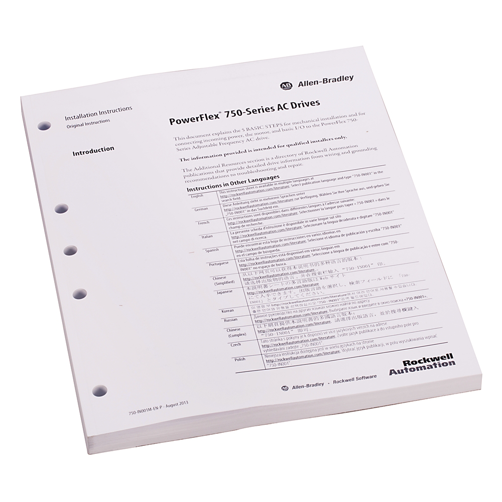 20-750-PUB-IN1-RU - PowerFlex AC Drive User Installed Options, Spare Parts and Demo Units