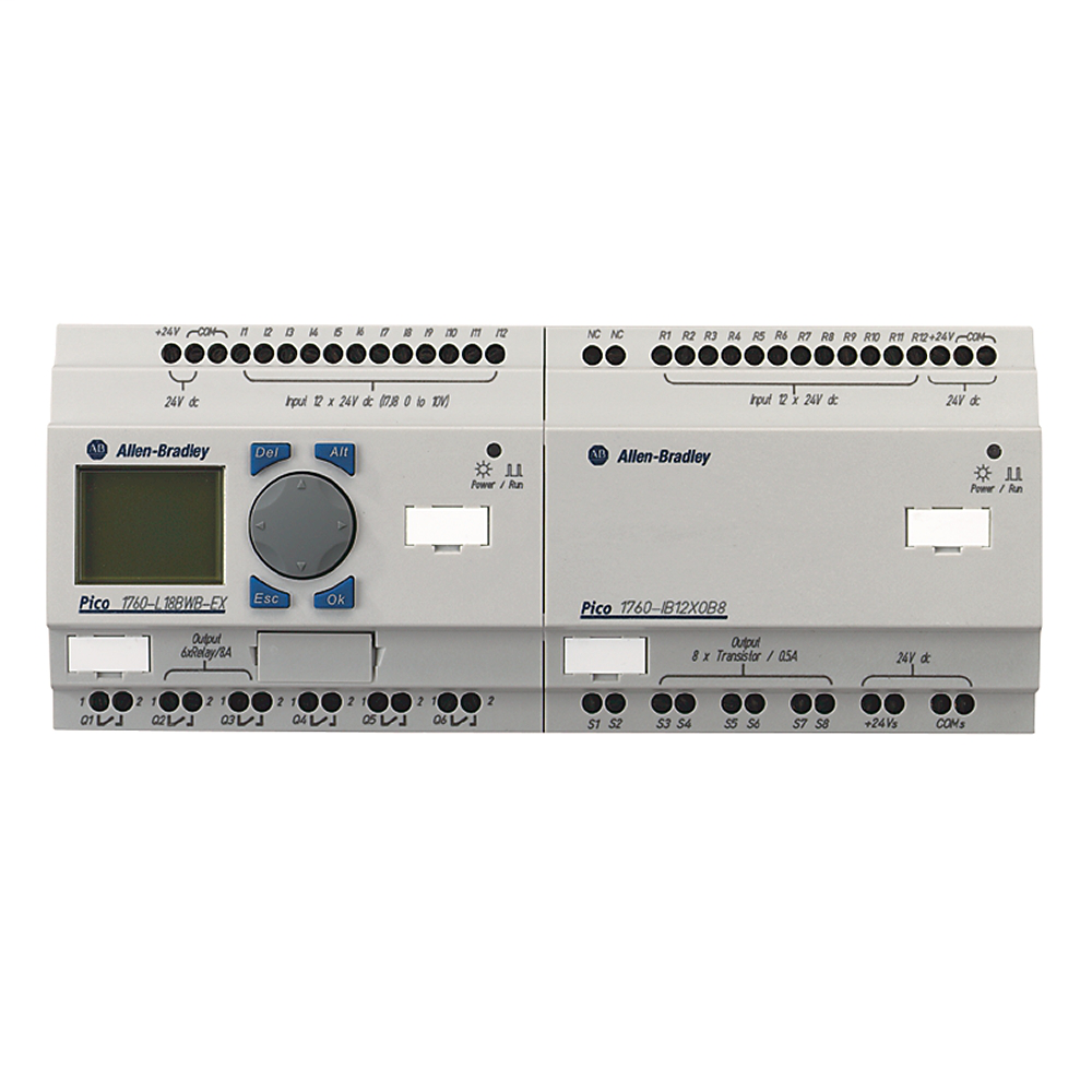 A-B 1760-L18BWB-EX PICO CONTROLLER 24V DC LINE POWER, 12 24V DC INPUTS, 6(RELAY) OUTPUTS A-B 1760-L18BWB-EX PICO CONTROLLER 24V DC LINE POWER, 12 24V DC INPUTS, 6(RELAY) OUTPUTS