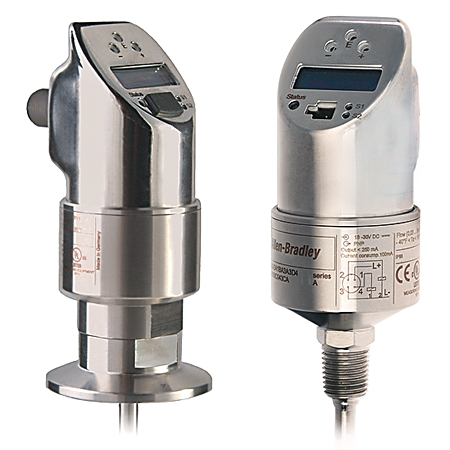 839E Solid-State Flow Condition Sensor, 2 inch Clamp Sanitary Connection, Digital Display, 4...20 mA Analog Output with Single PNP Output, 100 mm (3.93 in), M12 Micro