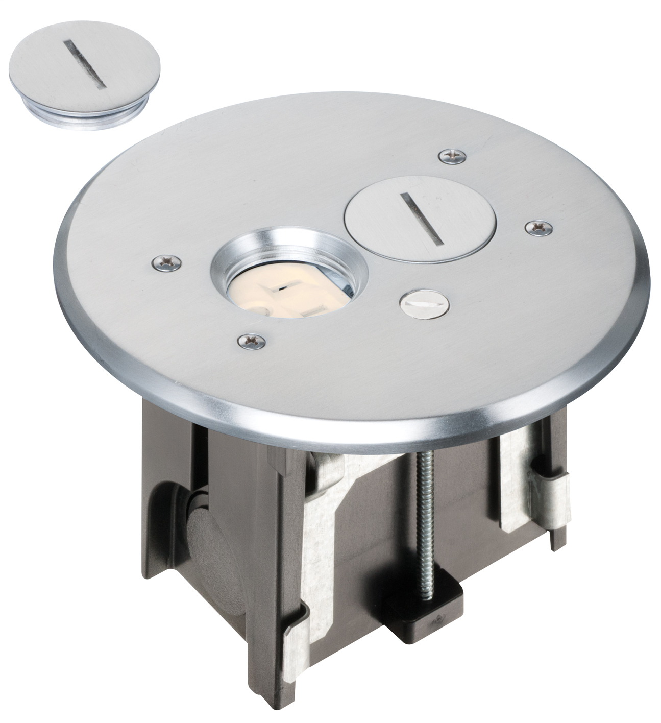 Adjustable Floor Boxes with Metallic Covers