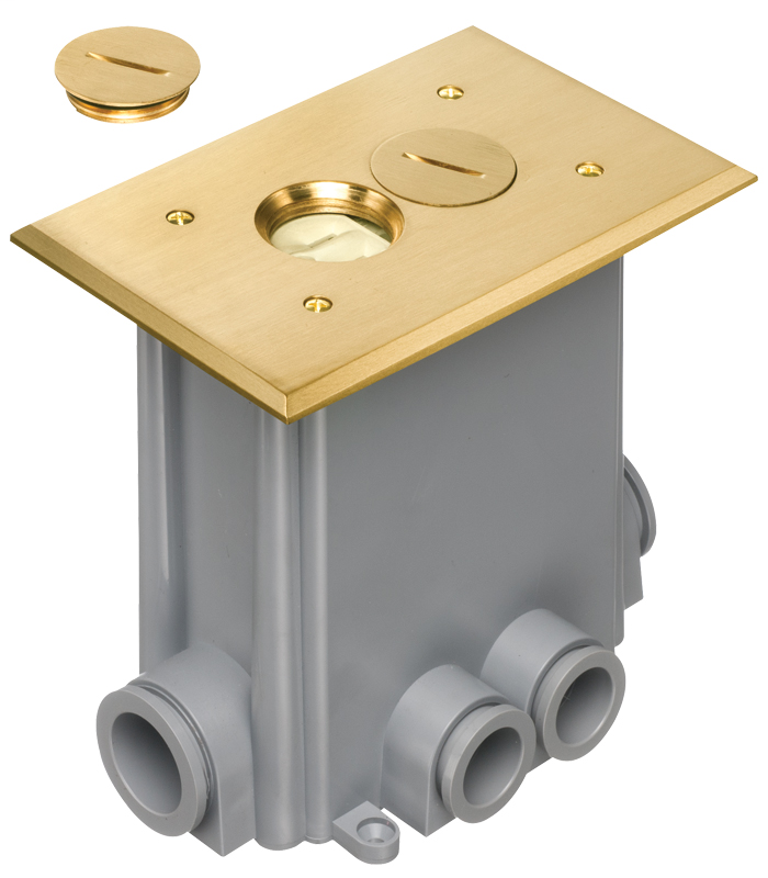 Concrete Floor Boxes with Metallic Covers