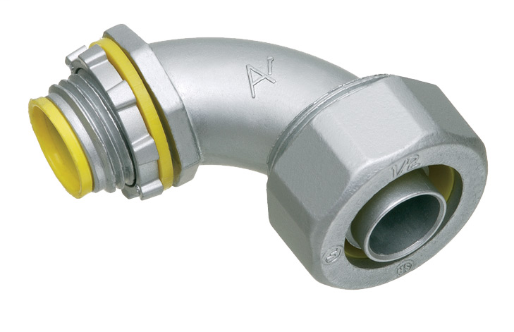 90° Zinc Die-Cast Connector with Insulated Throat