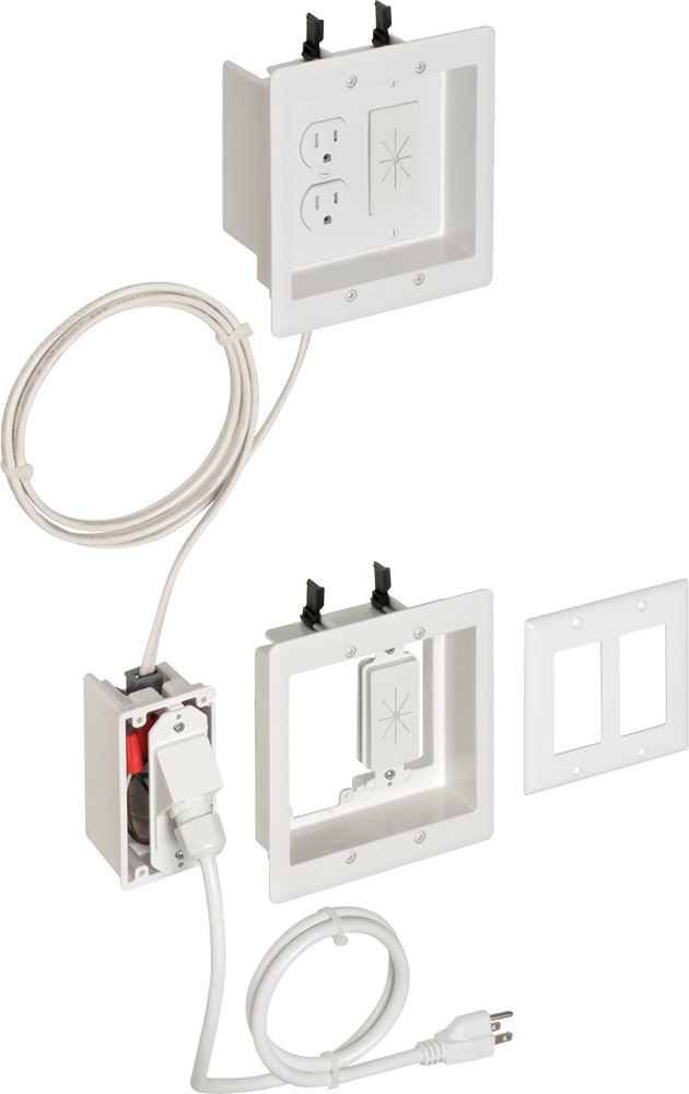 Two-Gang Power/Low-Voltage TV Bridge II Kit