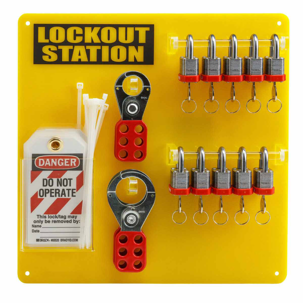 10 Lock Board with Steel Padlocks