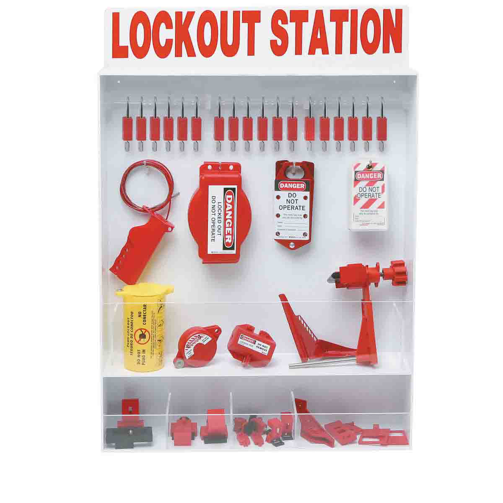 Extra Large Lockout Station with Safety Padlocks