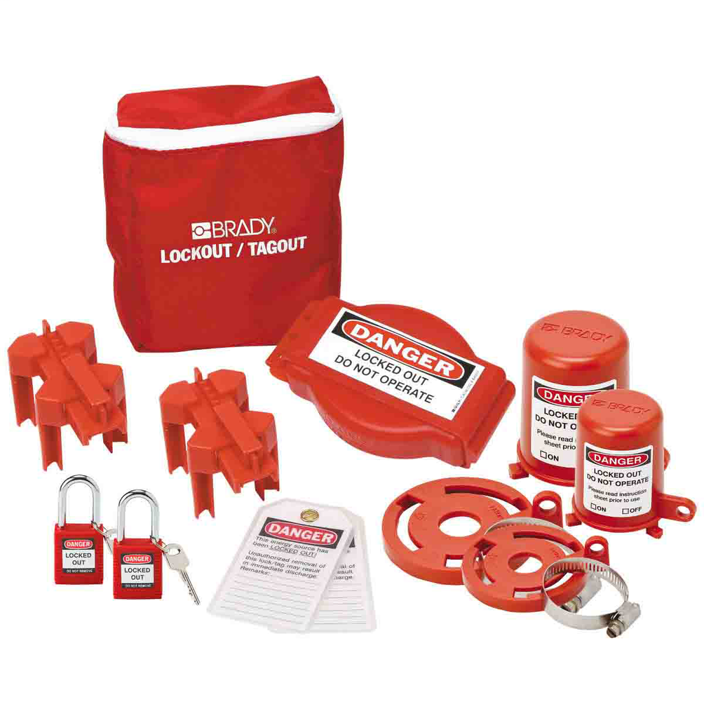 Valve Lockout Pouch Kit with Safety Padlocks