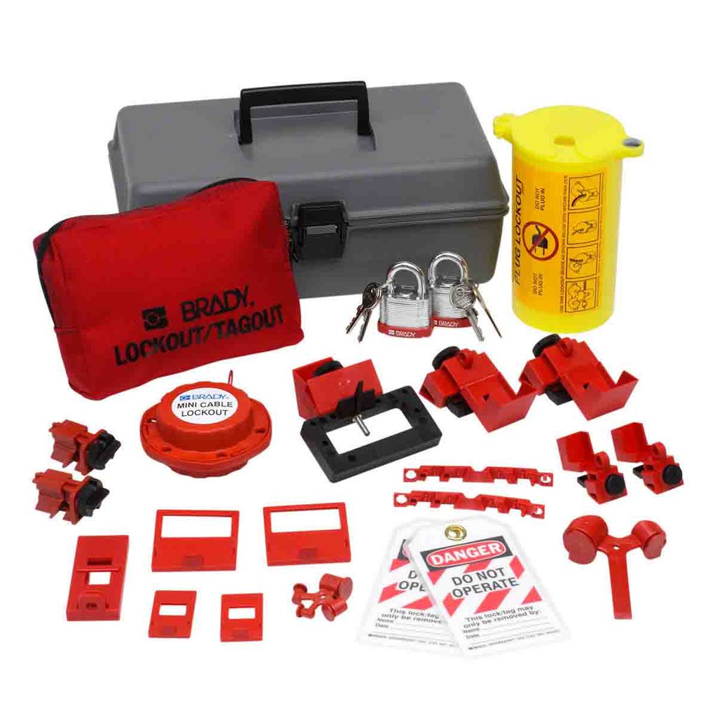 Electrical Lockout Toolbox Kit with Steel Padlocks