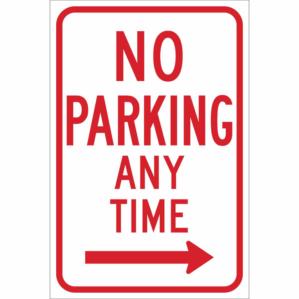 No Parking Any Time Sign