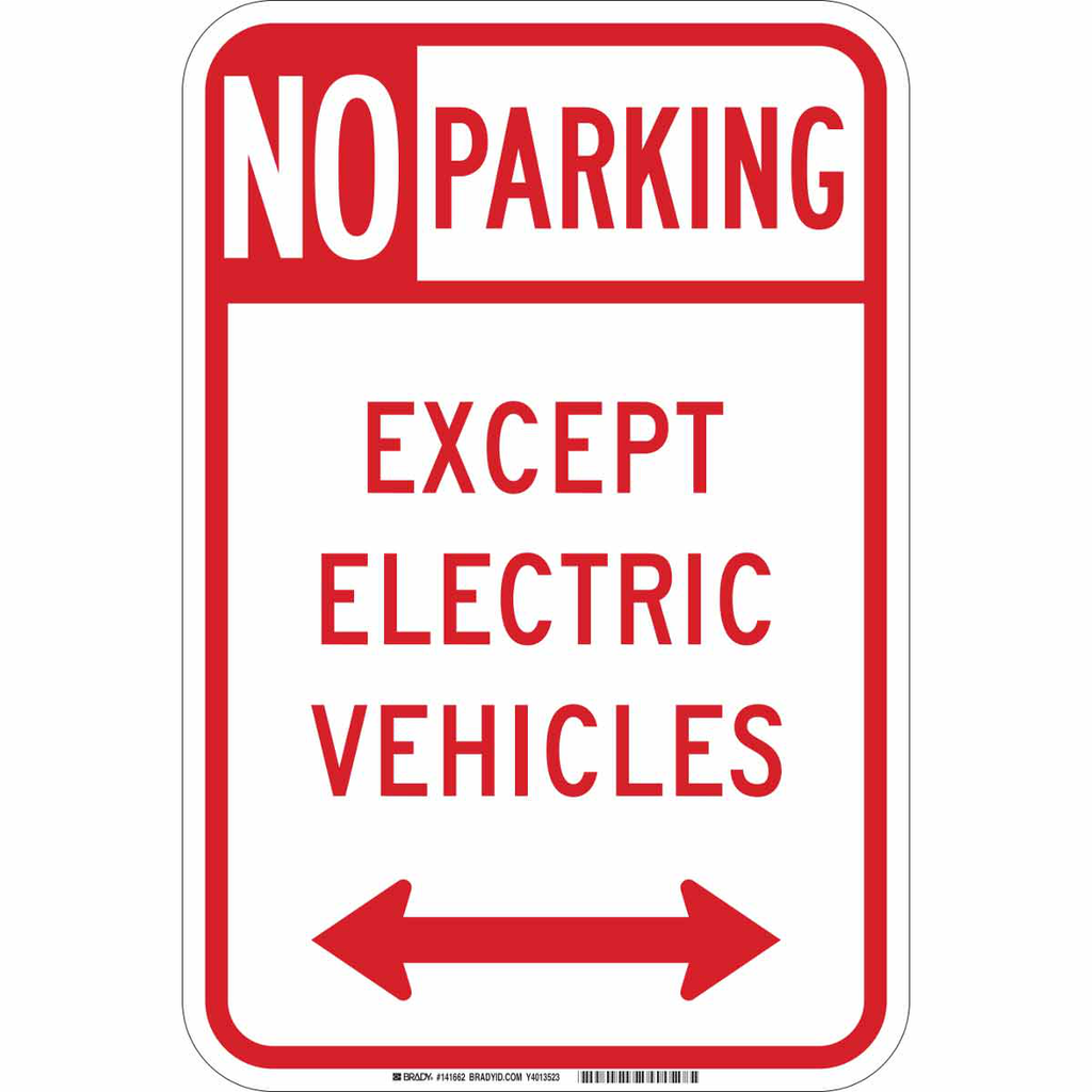 No Parking Except Electric Vehicles Sign