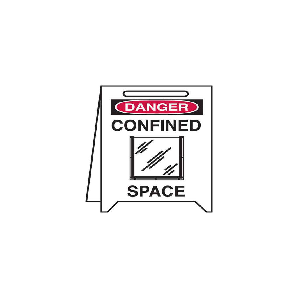 DANGER Confined Space Floor Stand