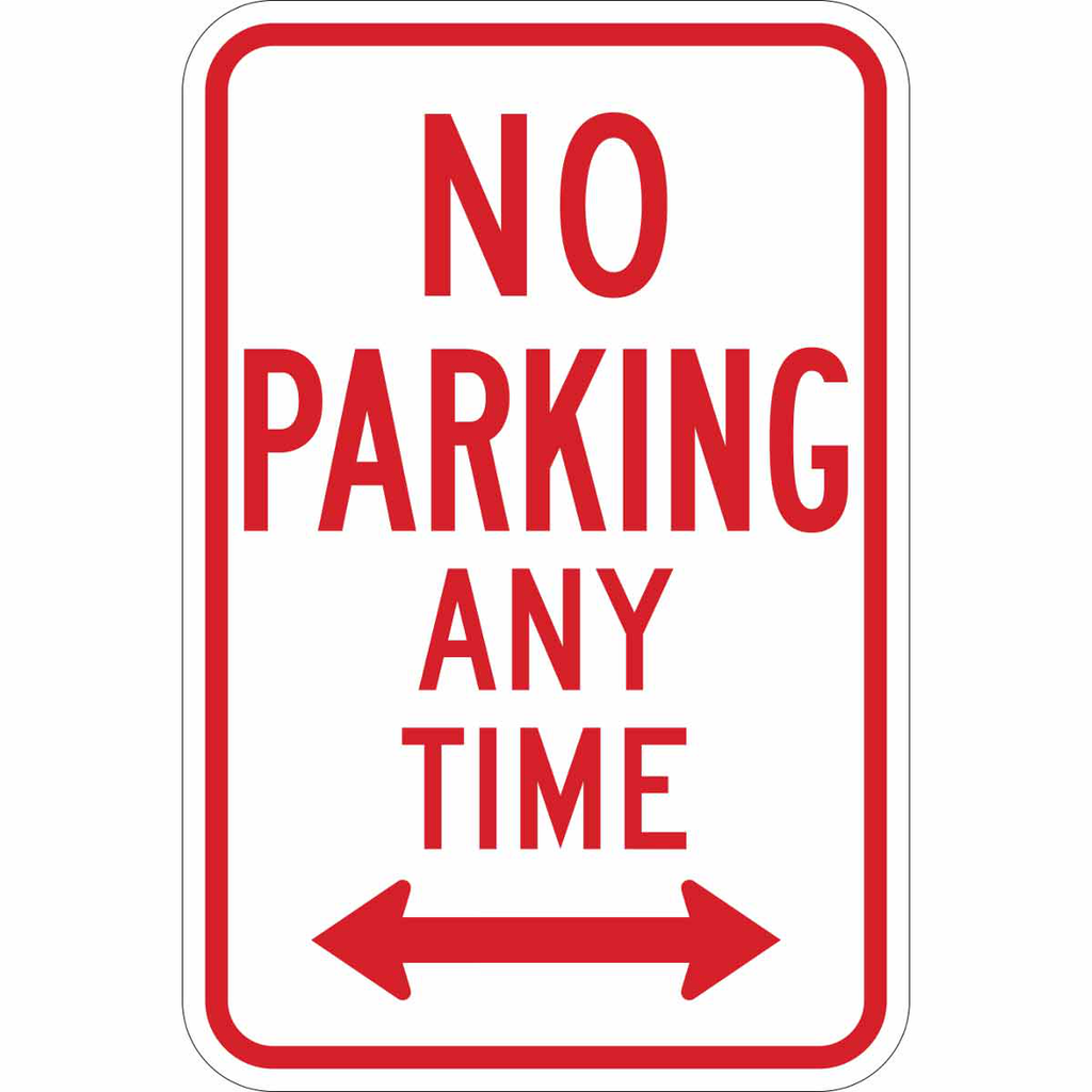 No Parking Any Time Sign