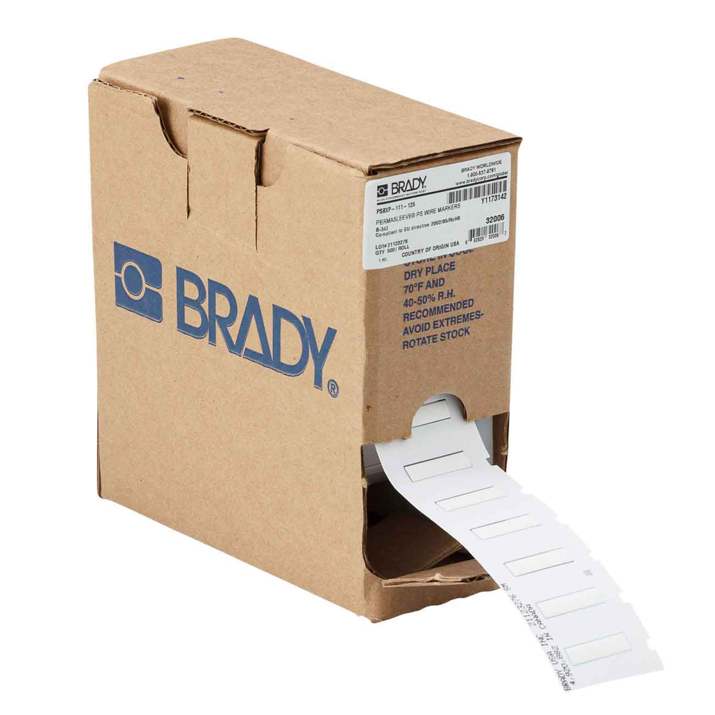 LS2000 BradyMarker Series PermaSleeve Polyolefin Wire Marking Sleeves