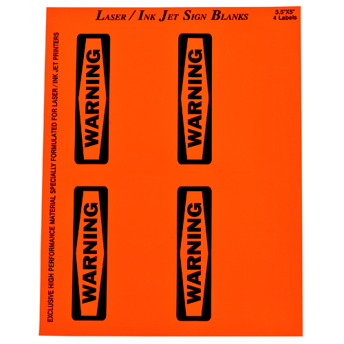BRADY 12923 3-1/2X5 WARNING LABEL BRADY 12923 3-1/2X5 WARNING LABEL