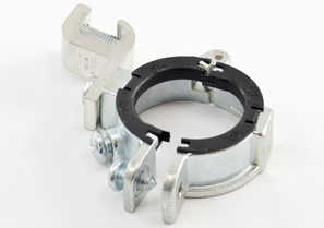 Split Bushing, Insulated, Grounding, Zinc Plated Steel, Size 1-1/4 Inch