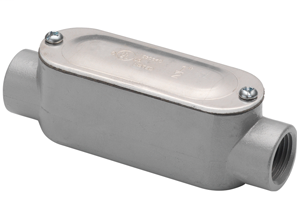 Rigid and IMC Conduit Body, Type C, Aluminum, Cover and Gasket, Size 3-1/2 Inch