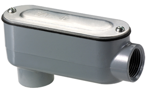 Bridgeport LB-43CG 1" LB Rigid Conduit Body w/Cover & Gasket, Aluminum