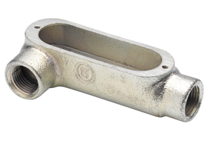 Rigid and IMC Conduit Body, Type LR, Malleable Iron, Size 1 Inch