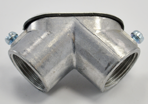 Aluminum 3/4" Set Screw Coupling Pull Elbows