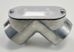 Bridgeport 83-DC 1" Rigid Pull Elbow, Threaded, Die Cast