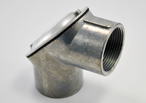 Bridgeport 84-DC 1-1/4" Rigid Pull Elbow, Threaded, Die Cast