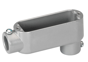 EMT Conduit Body, Type LB, Set Screw, Aluminum, Size 3 1/2 Inch