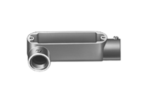 EMT Conduit Body, Type LR, Set Screw, Aluminum, Size 2 Inch
