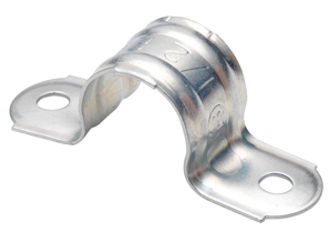 Bridgeport 1923 1-1/4" 2-Hole Pipe Strap, EMT, Steel
