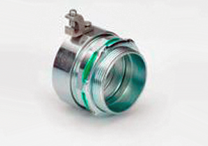 Connector, Liquid Tight, Straight, Steel, Insulated Throat, Providedwith Aluminum Grounding Lug, 1/2" Size