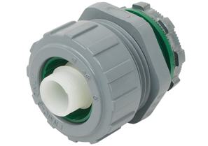 Connector, Liquid Tight, Straight Non-Metallic, Size 1 Inch