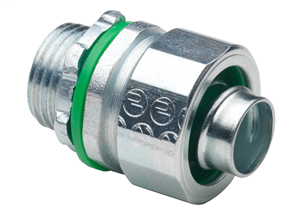 Connector, Liquid Tight, Straight, US Steel, Size 1-1/2 Inch, Insulated Throat