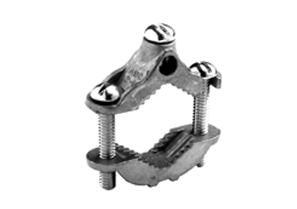 Clamp, Ground, Bare Wire, Zinc Die Cast, Ground Pipe Grounding Electrode Size 1/2 - 1 Inch