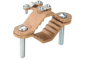 Clamp, Protective, Brass, Ground Pipe, Grounding Electrode, Size 1 1/4 - 2 Inch