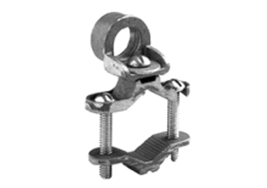 Clamp, Ground, Threaded Hub, Brass, with Steel Screws, Rigid Conduit Size 1/2 Inch