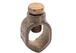 Clamp, Grounding Rod, Direct Burial, Bronze, Ground Pipe Grounding Electrode Size 3/4 Inch