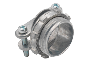 Bridgeport 674-DC2 1-1/4" Oval Cable Connector, 2-Screw, Strap, NM/SE, Die Cast