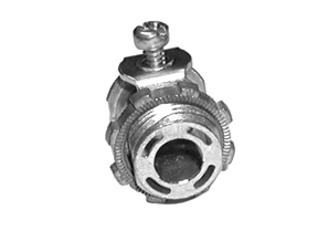 Connector, Strap, Single Screw, Zinc Die Cast, Trade Size 3/8 Inch