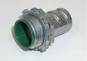 Bridgeport 520-DCI2 1/2" FMC Screw-In Connector, Insulated, Die Cast