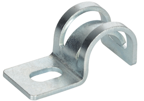 Bridgeport US-4461 3/8" Universal 1-Hole Strap (14/2-10/3 AC/MC, 3/8" FMC), Steel