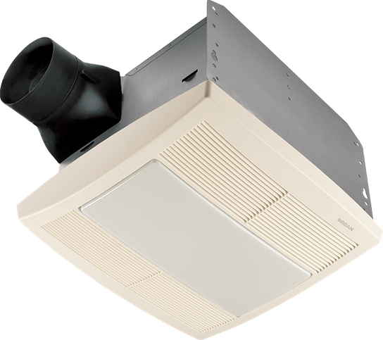 Quiet Bath Fan, Fan/ Light/Night Light, White Grille, 110 CFM