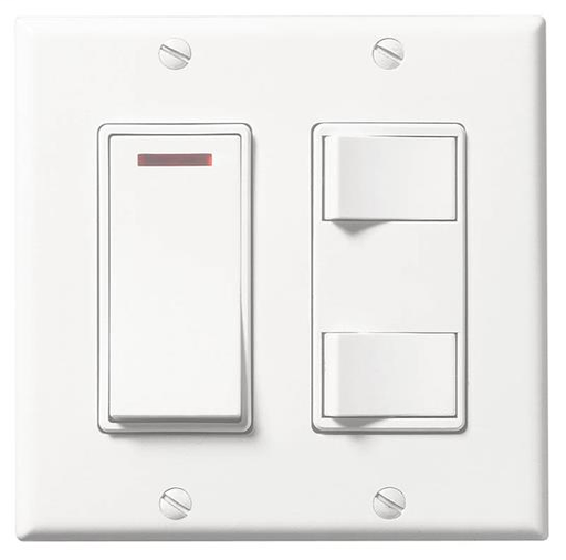 Product image for BROAN P685WL 2-Gang Control. One sm