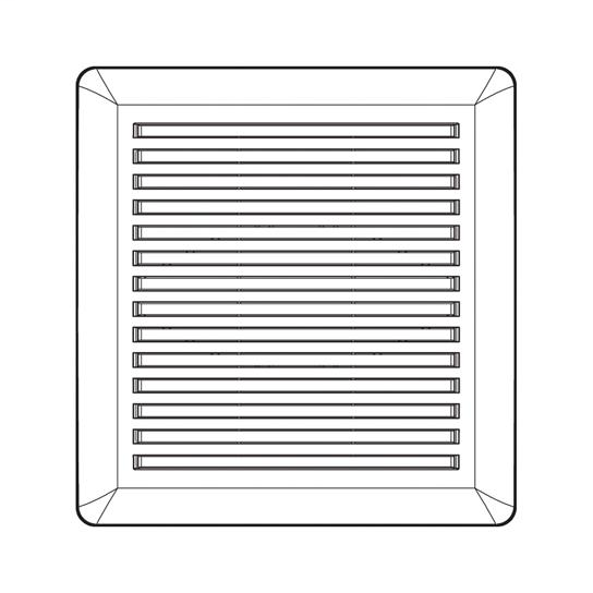 Grille, NuTone 695 and 696N with 8" x 7-1/4" housing