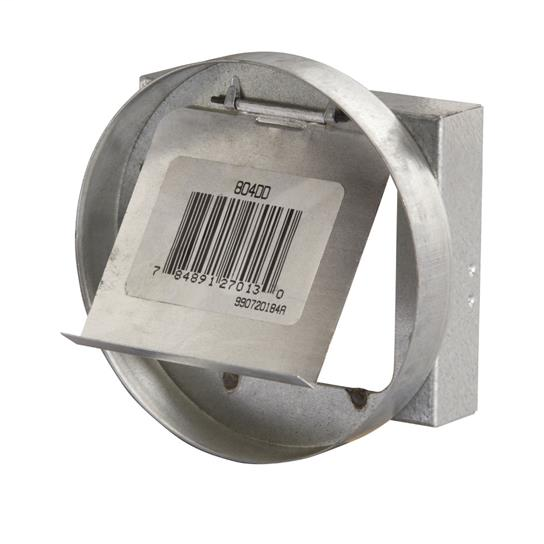 4" Diameter Galvanized Metal Duct Collar with Damper