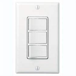 Product image for Broan 77DW 20 Amp 120 VAC 1-Gang White 4-Function Control Switch