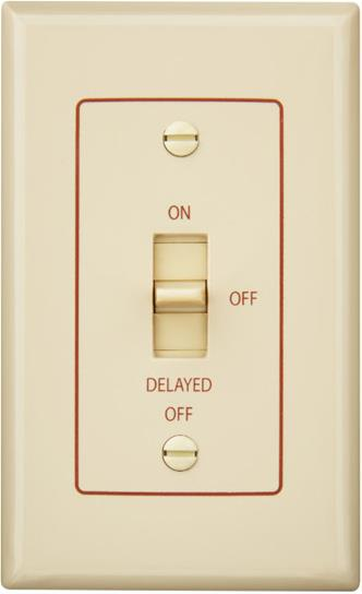 Fan/Light Control with off delay. 4 amps, 120V, Ivory