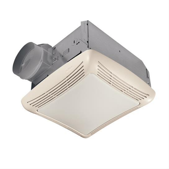 Product image for Broan 763RLN 1.2 Amp 50 CFM 2.5 Sones 12-1/4 x 10-3/4 Inch Grille Ventilation Fan with Lamp