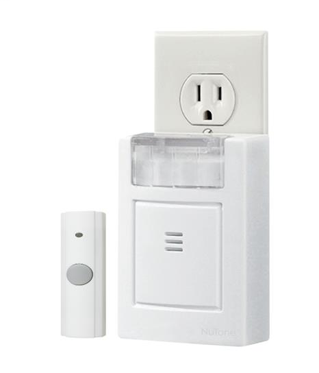 Plug-In Door Chime Kit with Strobe Light, 3-3/4"w x 4-1/2"h x 1-5/8"d
